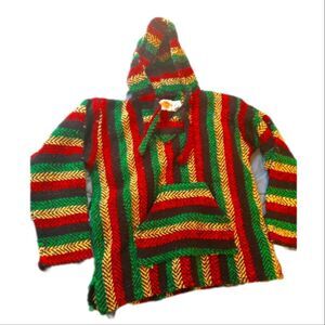 Earth Ragz Rasta Baja Hoodie Size Small